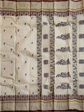 Pradip Fabrics Woven white Color Pure Tant cotton Saree