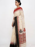 Pradip Fabrics Floral Print Handloom Pure Cotton Saree 