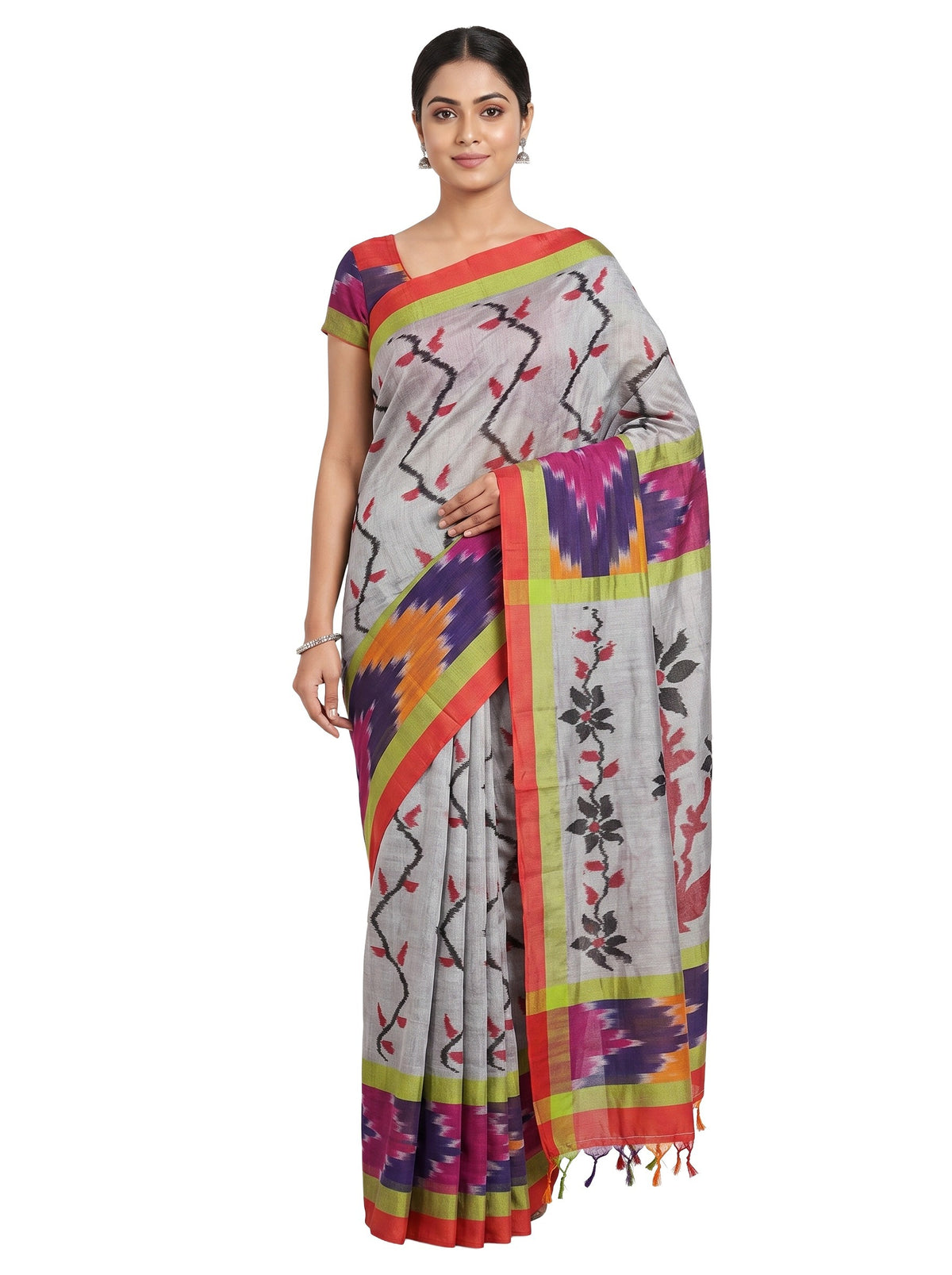 Pradip Fabrics Ethnic Women's Tangail Tant Cotton Saree.