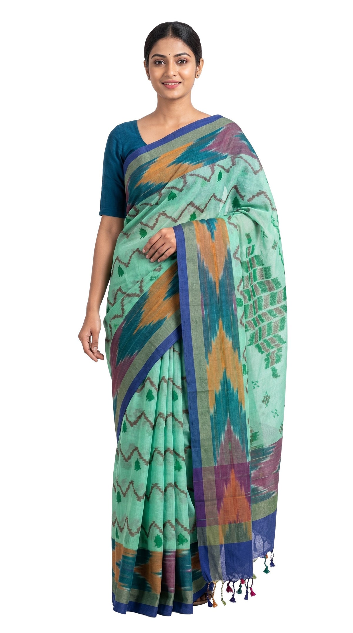 Pradip Fabrics Ethnic Women's Tangail Tant Cotton Saree.