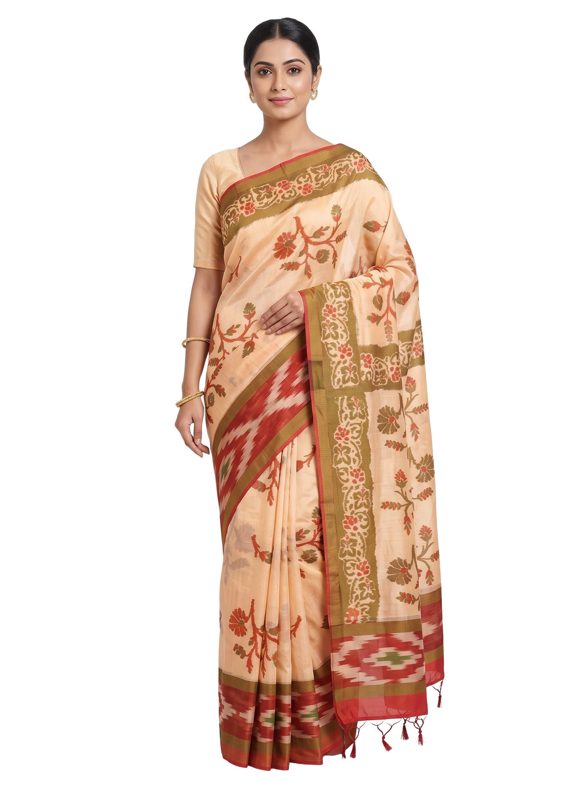 Pradip Fabrics Ethnic Women's Tangail Tant Cotton Saree.