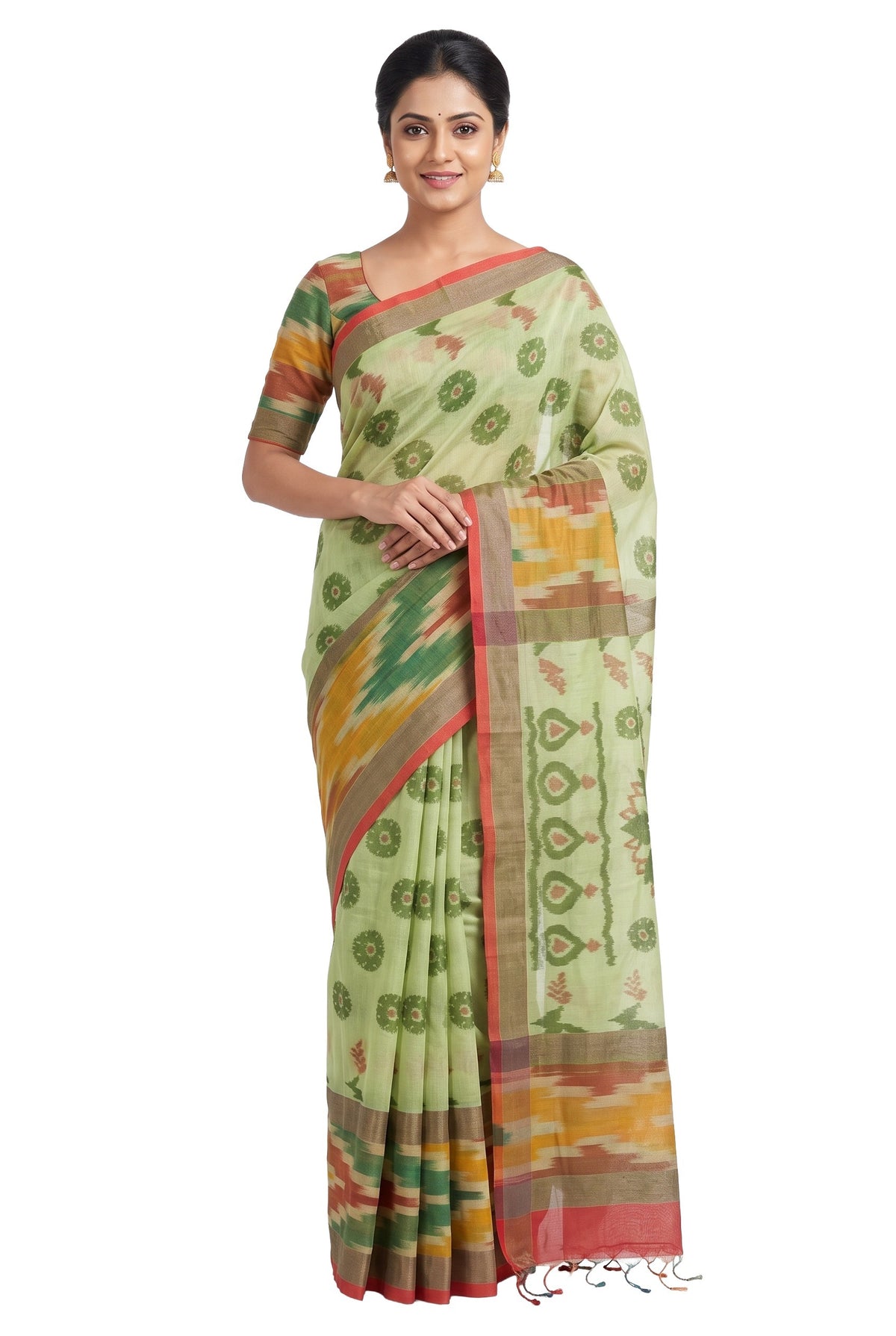 Pradip Fabrics Ethnic Women's Tangail Tant Cotton Saree.