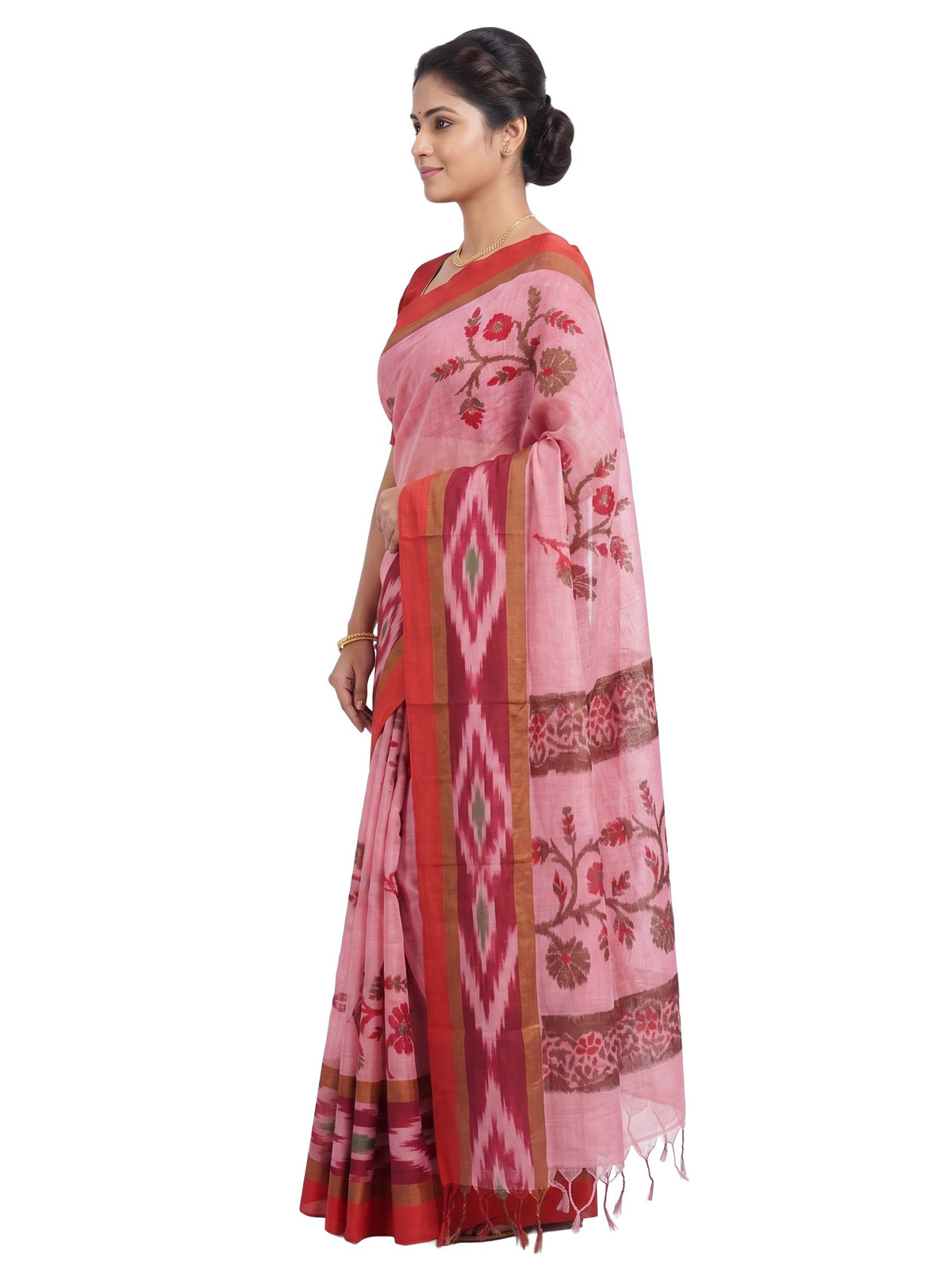 Pradip Fabrics Ethnic Women's Tangail Tant Cotton Saree.