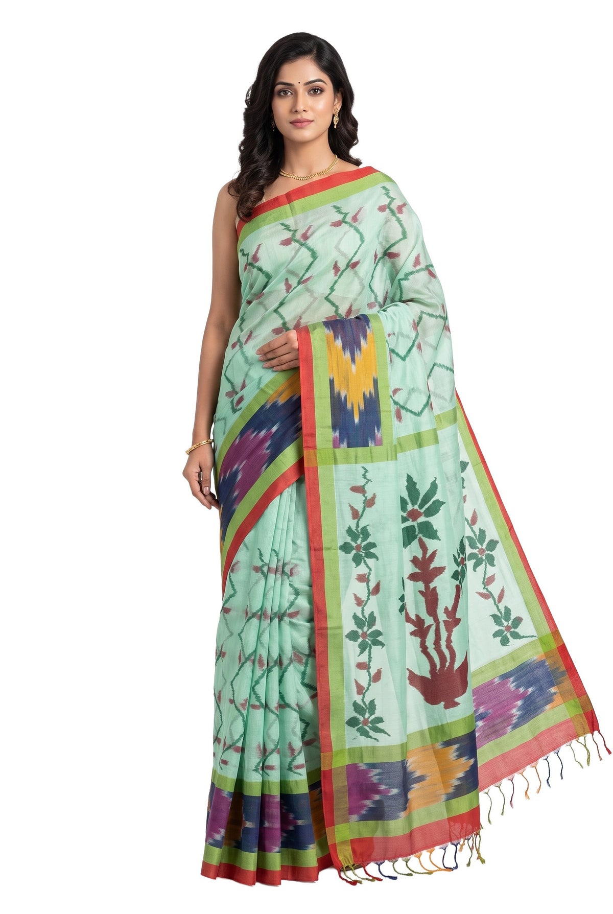 Pradip Fabrics Ethnic Women's Tangail Tant Cotton Saree.