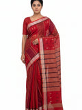 Pradip Fabrics Ethnic Women's Tangail Tant Cotton Soft Multicolored Patterns Saree. (Light Green)