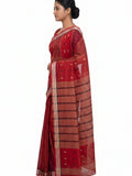 Pradip Fabrics Ethnic Women's Tangail Tant Cotton Soft Multicolored Patterns Saree. (Light Green)