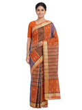 Pradip Fabrics Ethnic Women's Tangail Tant Cotton Soft Multicolored Patterns Saree. (Light Green)