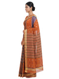Pradip Fabrics Ethnic Women's Tangail Tant Cotton Soft Multicolored Patterns Saree. (Light Green)