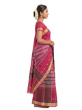 Pradip Fabrics Ethnic Women's Tangail Tant Cotton Soft Multicolored Patterns Saree. (Light Green)