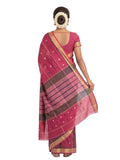 Pradip Fabrics Ethnic Women's Tangail Tant Cotton Soft Multicolored Patterns Saree. (Light Green)