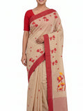 Pradip Fabrics Blocked Printed Handloom Pure Cotton Saree 