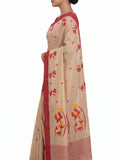 Pradip Fabrics Blocked Printed Handloom Pure Cotton Saree 