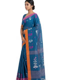 Pradip Fabrics Blocked Printed Handloom Pure Cotton Saree 