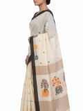Pradip Fabrics Blocked Printed Handloom Pure Cotton Saree 