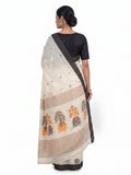 Pradip Fabrics Blocked Printed Handloom Pure Cotton Saree 