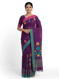 Pradip Fabrics Blocked Printed Handloom Pure Cotton Saree 