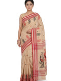 Pradip Fabrics Blocked Printed Handloom Pure Cotton Saree 