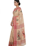 Pradip Fabrics Blocked Printed Handloom Pure Cotton Saree 