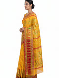 Pradip Fabrics Ethnic Women's Tant Jamdani Saree