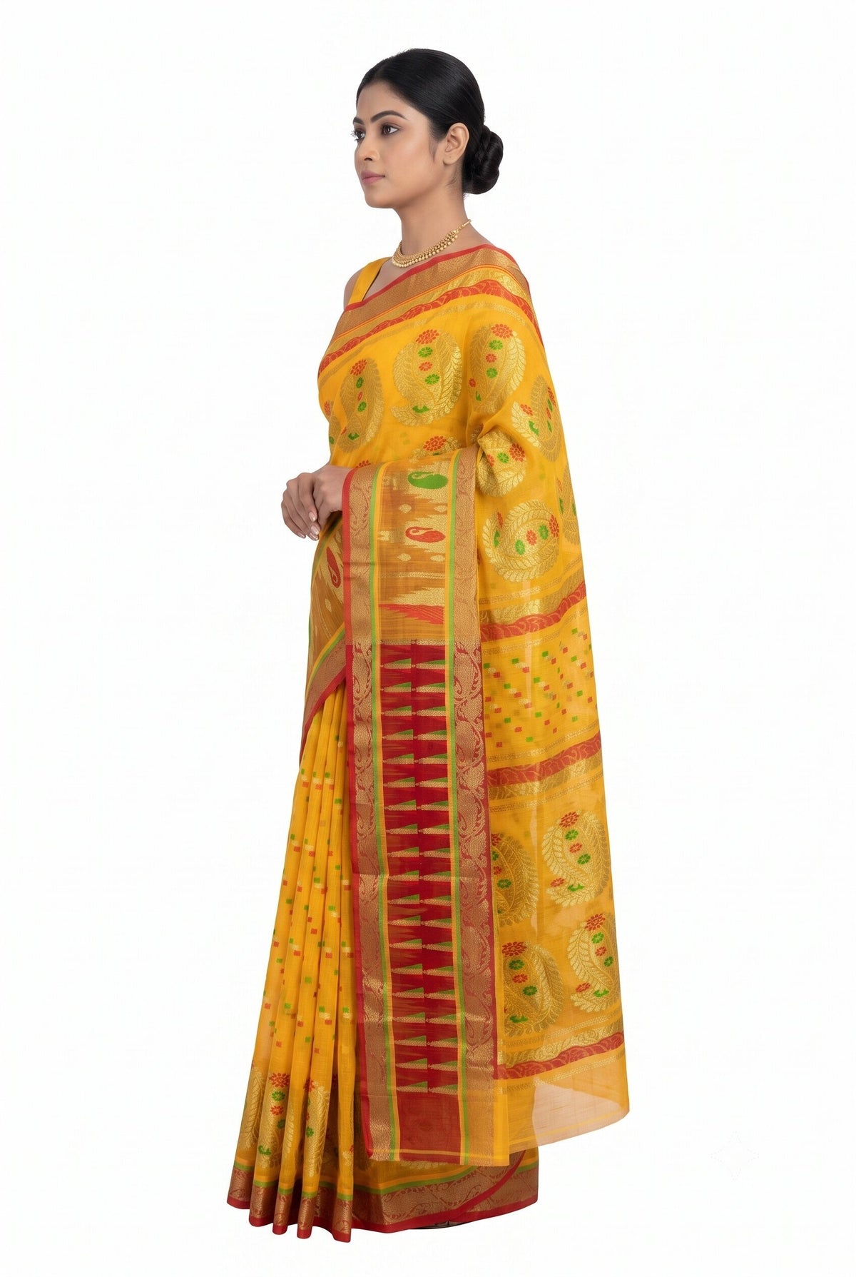 Pradip Fabrics Ethnic Women's Tant Jamdani Saree