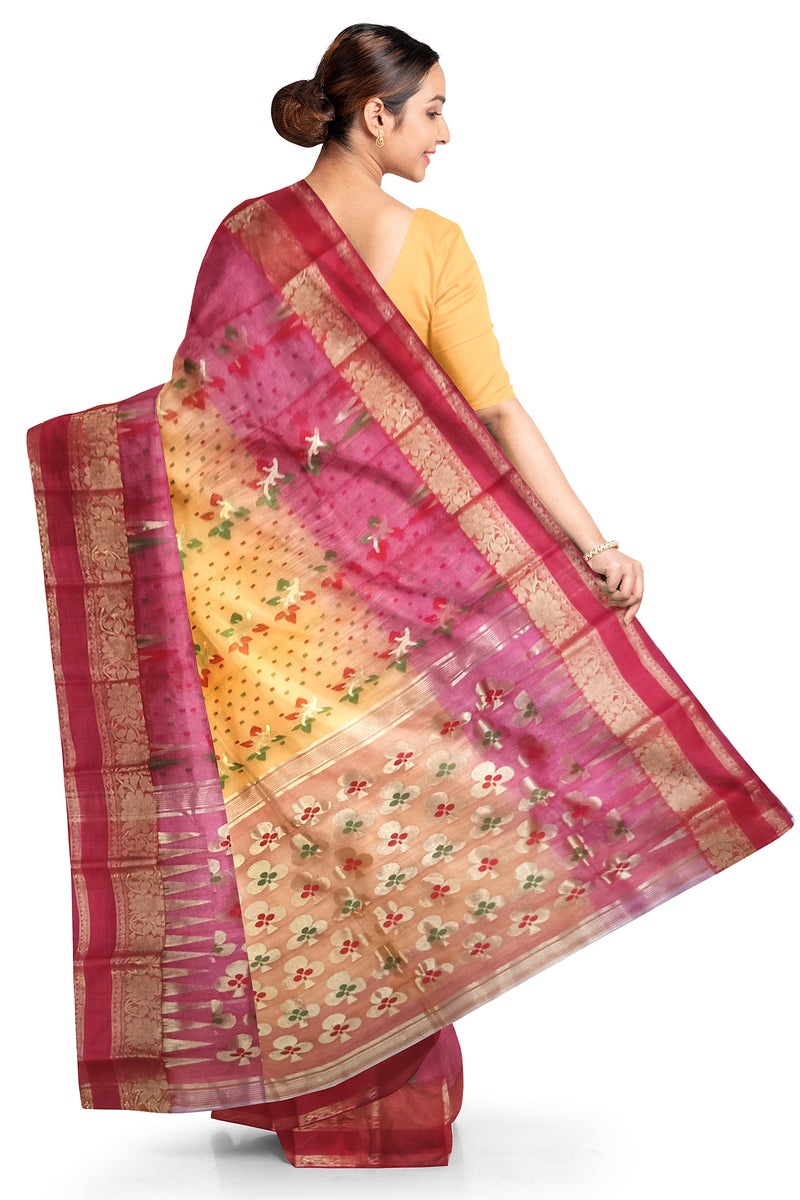 Pradip Fabrics Ethnic Women's Tant Baluchuri Bengal Handloom Saree
