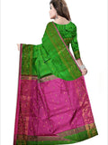 Pradip Fabrics Self Design Handloom Cotton Blend Saree (Maroon)