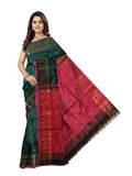 Pradip Fabrics Self Design Handloom Cotton Blend Saree (Maroon)