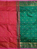 Pradip Fabrics Self Design Handloom Cotton Blend Saree (Maroon)