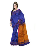 Pradip Fabrics Self Design Handloom Cotton Blend Saree (Maroon)