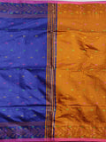 Pradip Fabrics Self Design Handloom Cotton Blend Saree (Maroon)