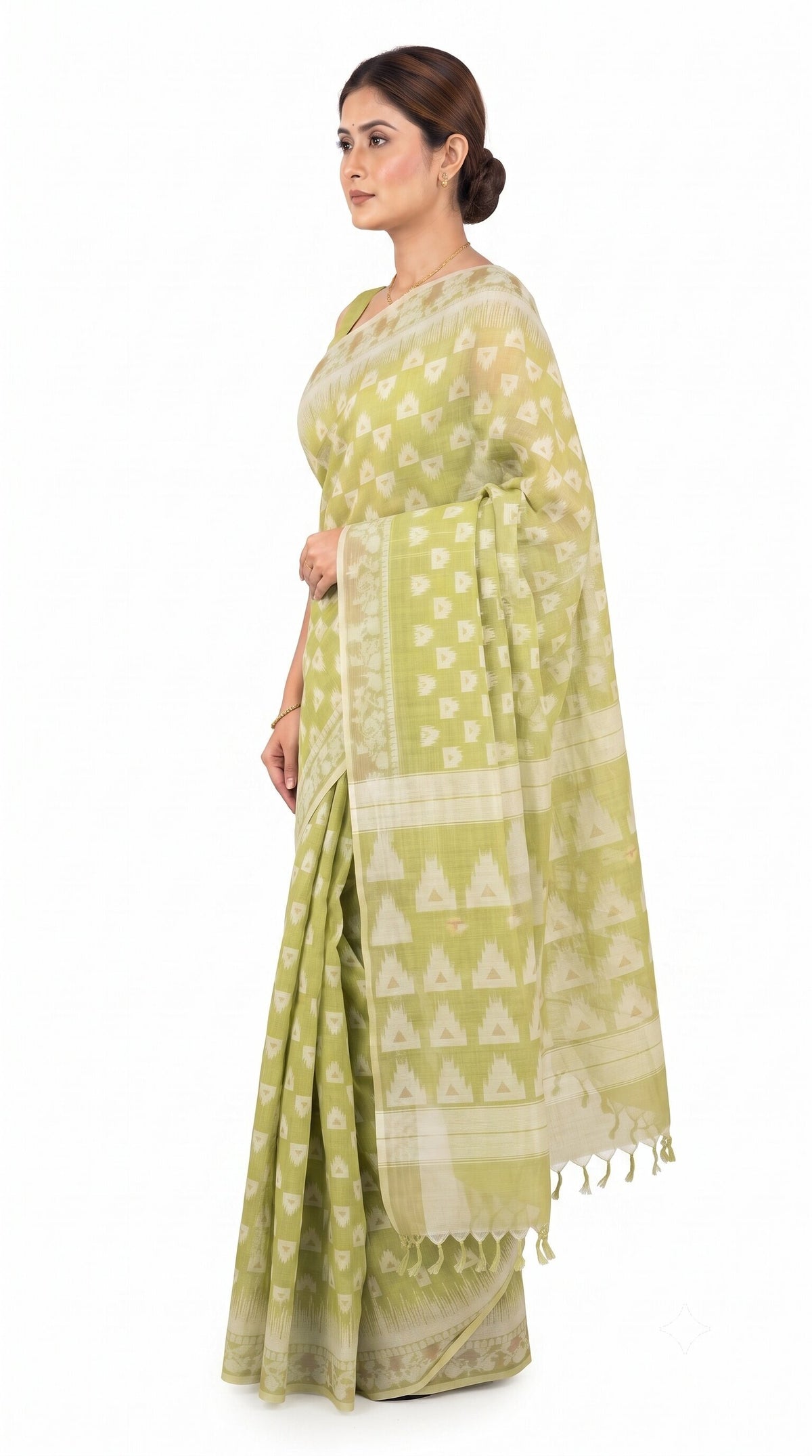 Pradip Fabrics Printed Jamdani Cotton Silk Saree