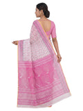 Pradip Fabrics Women's Printed Cotton Blend Saree ( Red )