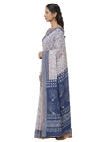 Pradip Fabrics Women's Printed Cotton Blend Saree ( Red )