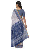 Pradip Fabrics Women's Printed Cotton Blend Saree ( Red )