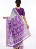 Pradip Fabrics Women's Printed Cotton Blend Saree ( Red )