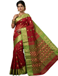 Pradip Fabrics Ethnic Women's Sat Khela Allover Tant Silk Saree 