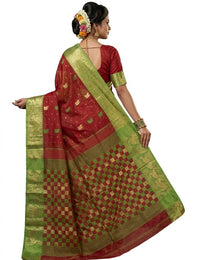 Pradip Fabrics Ethnic Women's Sat Khela Allover Tant Silk Saree 