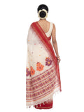 Pradip Fabrics Floral Print Handloom Pure Cotton Saree 