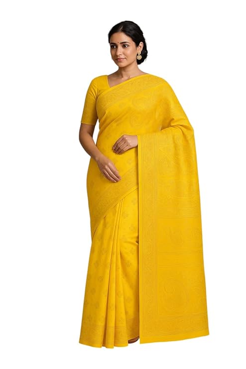Pradip Fabrics Self Design Jamdani Cotton Silk Saree