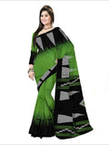 Pradip Fabrics Woven Soft Handloom Green & Black Color Saree