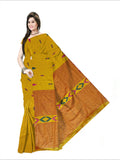 Pradip Fabrics Woven Soft Handloom pure cotton yellow  Color Saree
