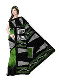 Pradip Fabrics Woven Soft Handloom Green & Black Color Saree