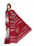 Pradip Fabrics Woven Soft Handloom Red & white Color Saree