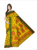 Pradip Fabrics Woven  Pure Tant Cotton Yellow Color Saree