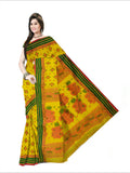 Pradip Fabrics Woven  Pure Tant Cotton Yellow Color Saree