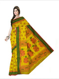 Pradip Fabrics Woven  Pure Tant Cotton Yellow Color Saree
