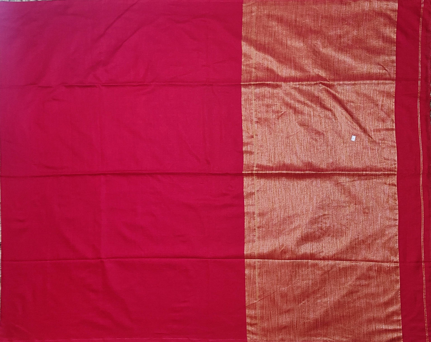 Soft Khadi cotton saree Red color