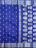Pradip Fabrics Woven Tant Banarasi Blue Color Saree
