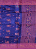 Pradip Fabrics Woven Soft Handloom Royal blue Color Saree