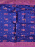 Pradip Fabrics Woven Soft Handloom Royal blue Color Saree